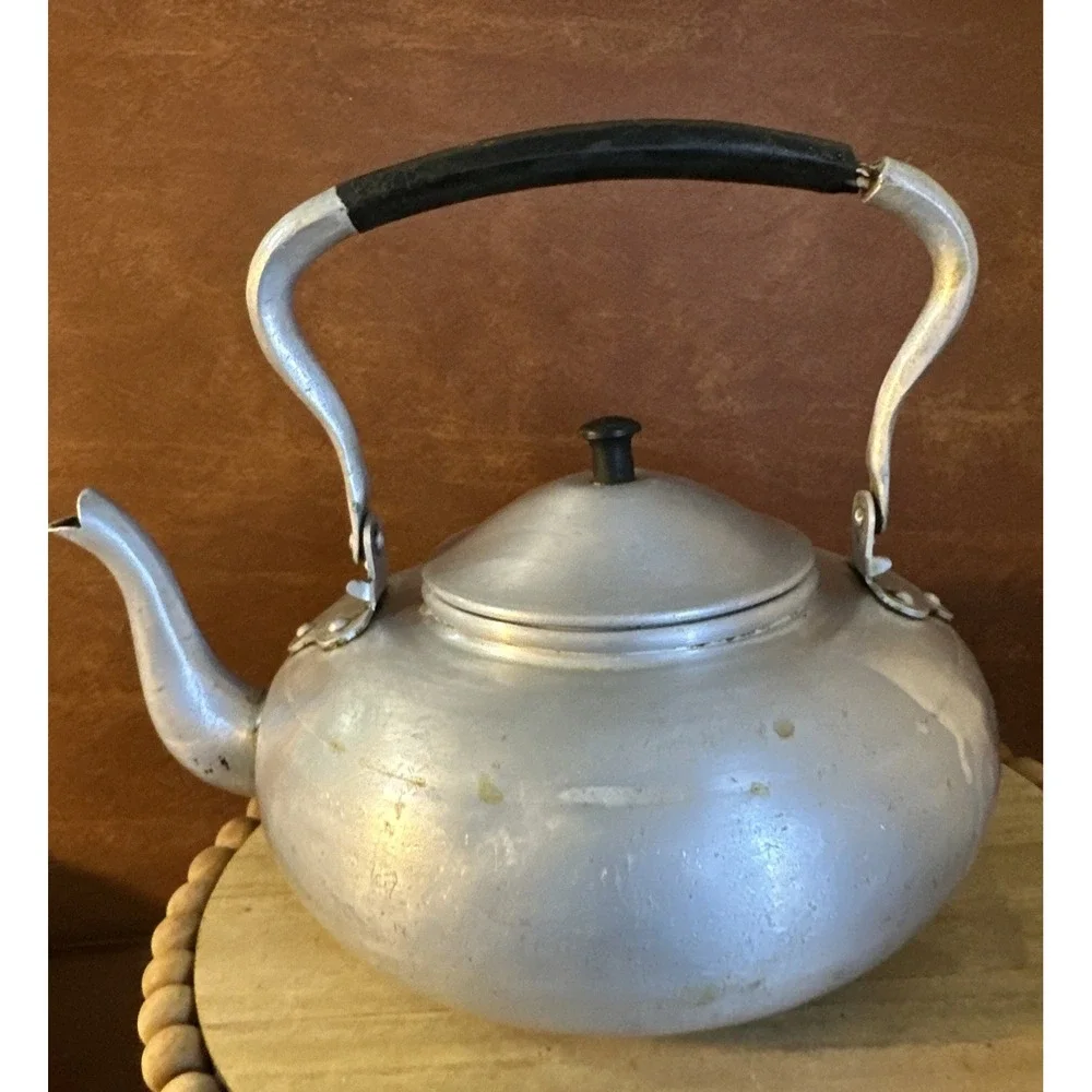 VTG British Colony Viking  Teapot Aluminum Tea Kettle Hong Kong Just For Show